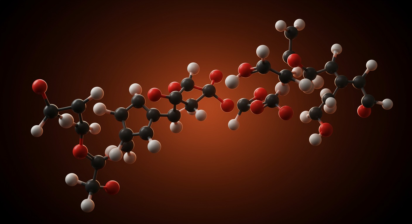 Photorealistic molecular visualization of caffeine molecules blocking adenosine receptors in brain neurons, showing competitive inhibition, soft pharmacological lighting, no text