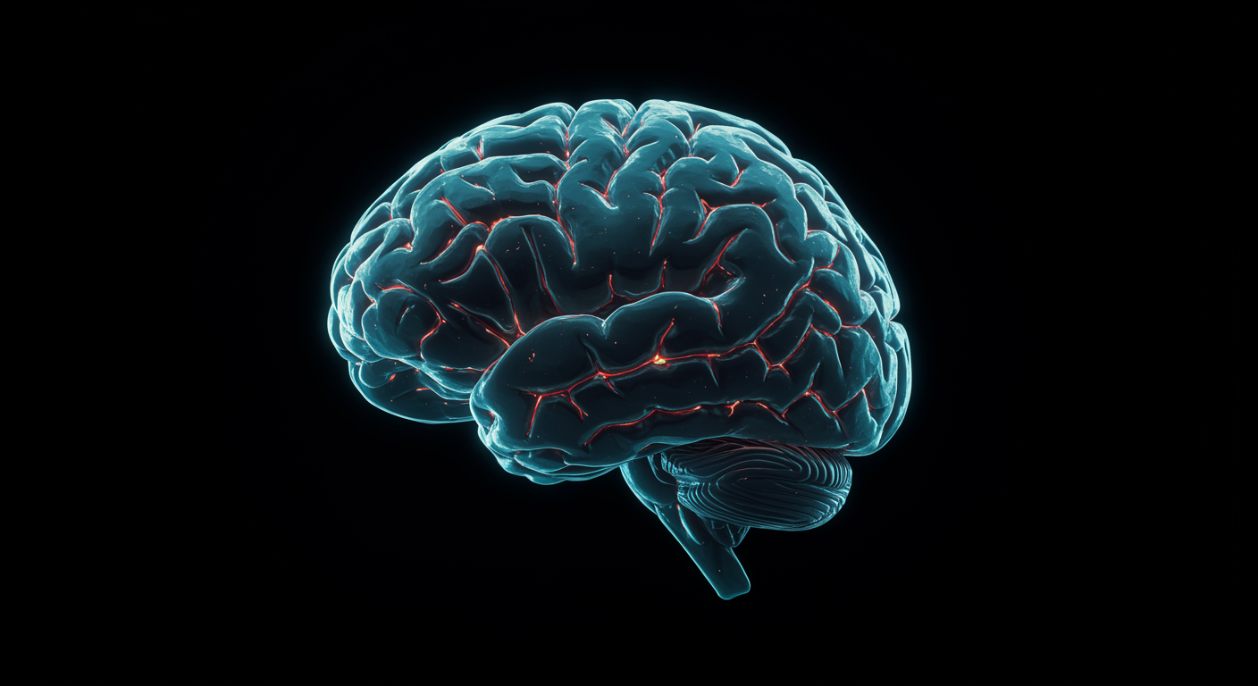 Deep brain structures with neural pathways and ambient lighting