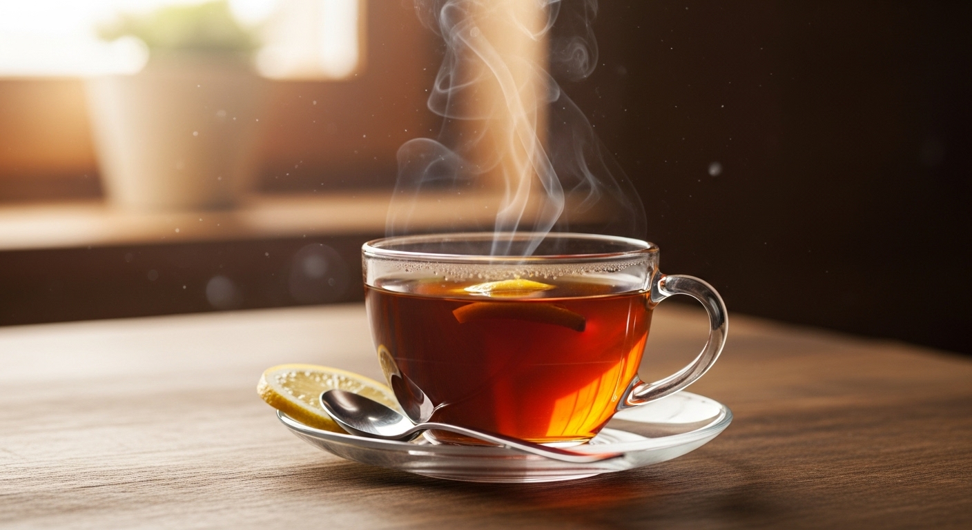 Bee approaching a flower with caffeine molecule overlay