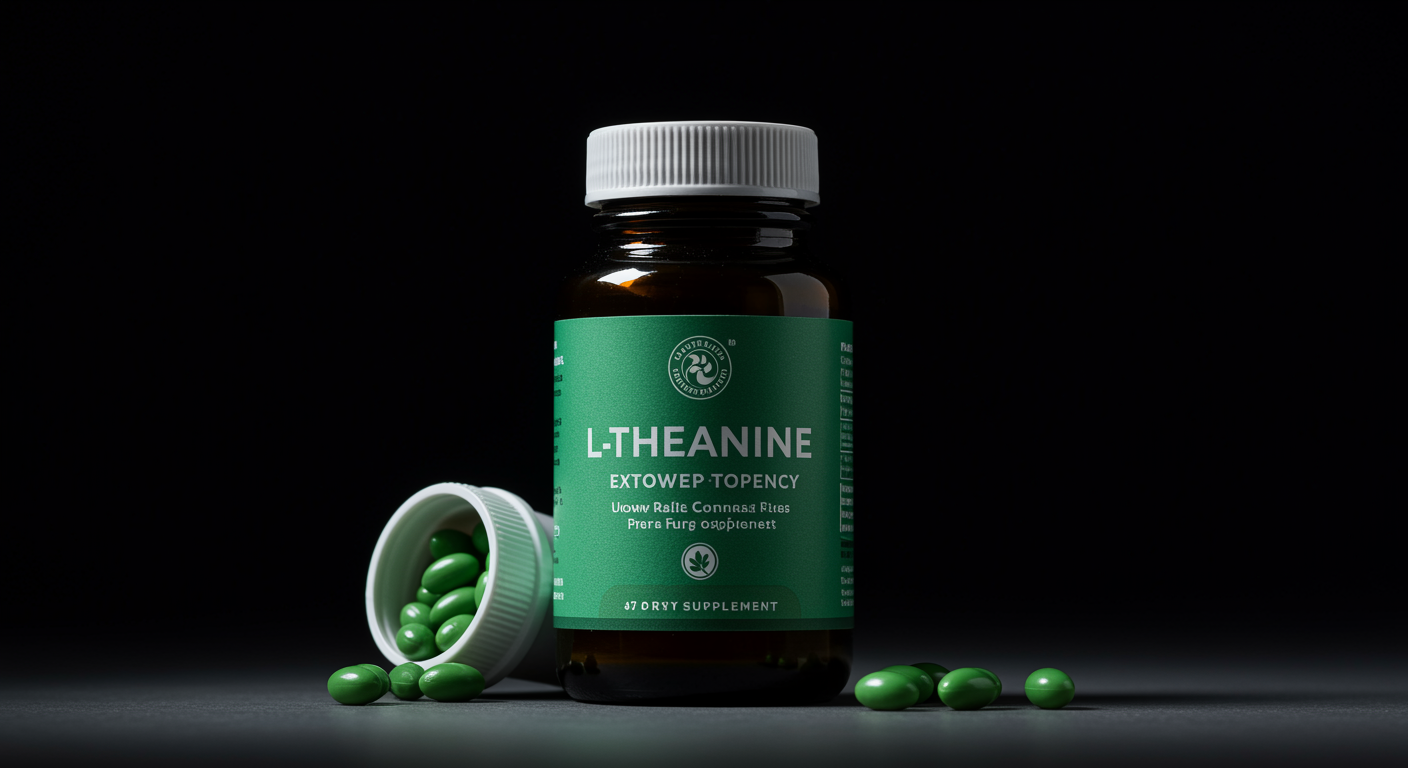 L-theanine supplement with soft lighting
