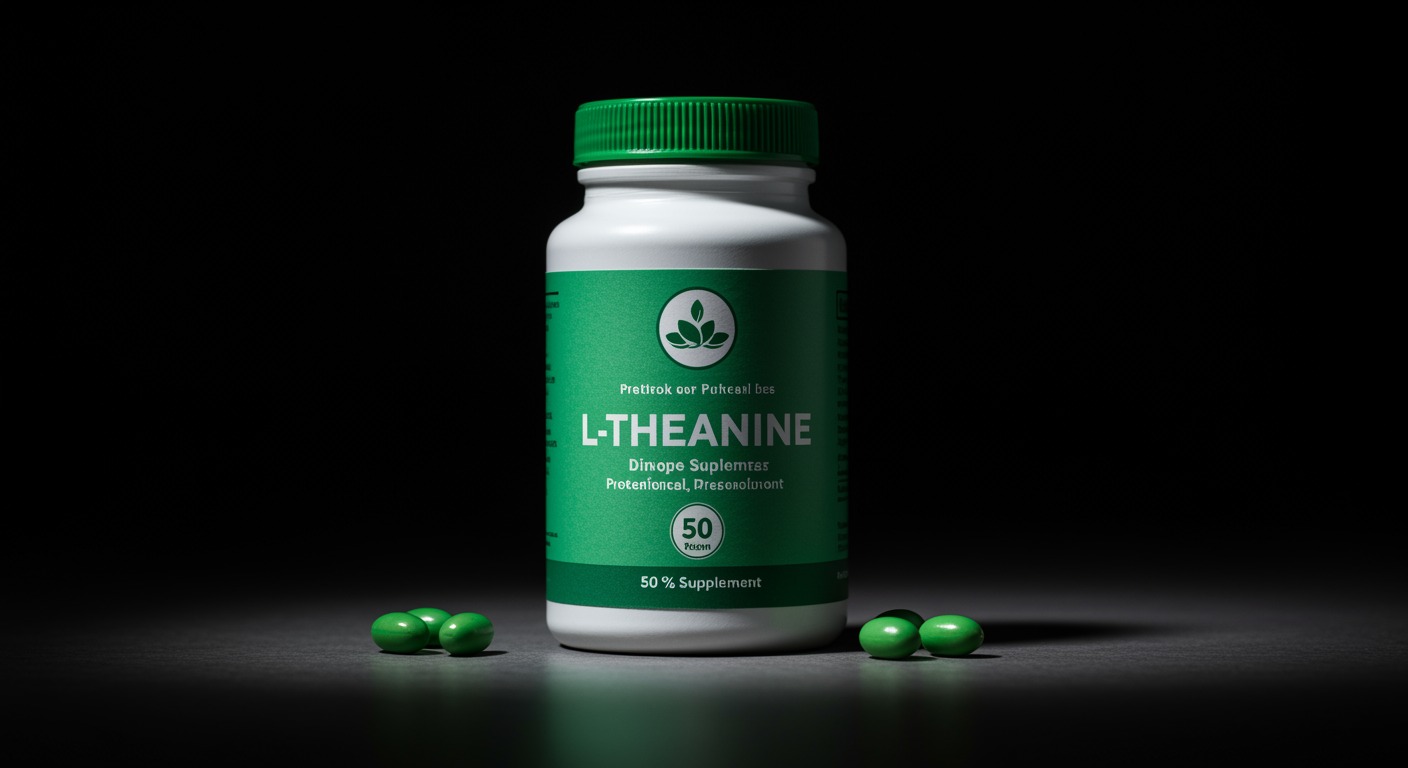 L-theanine supplement with soft lighting