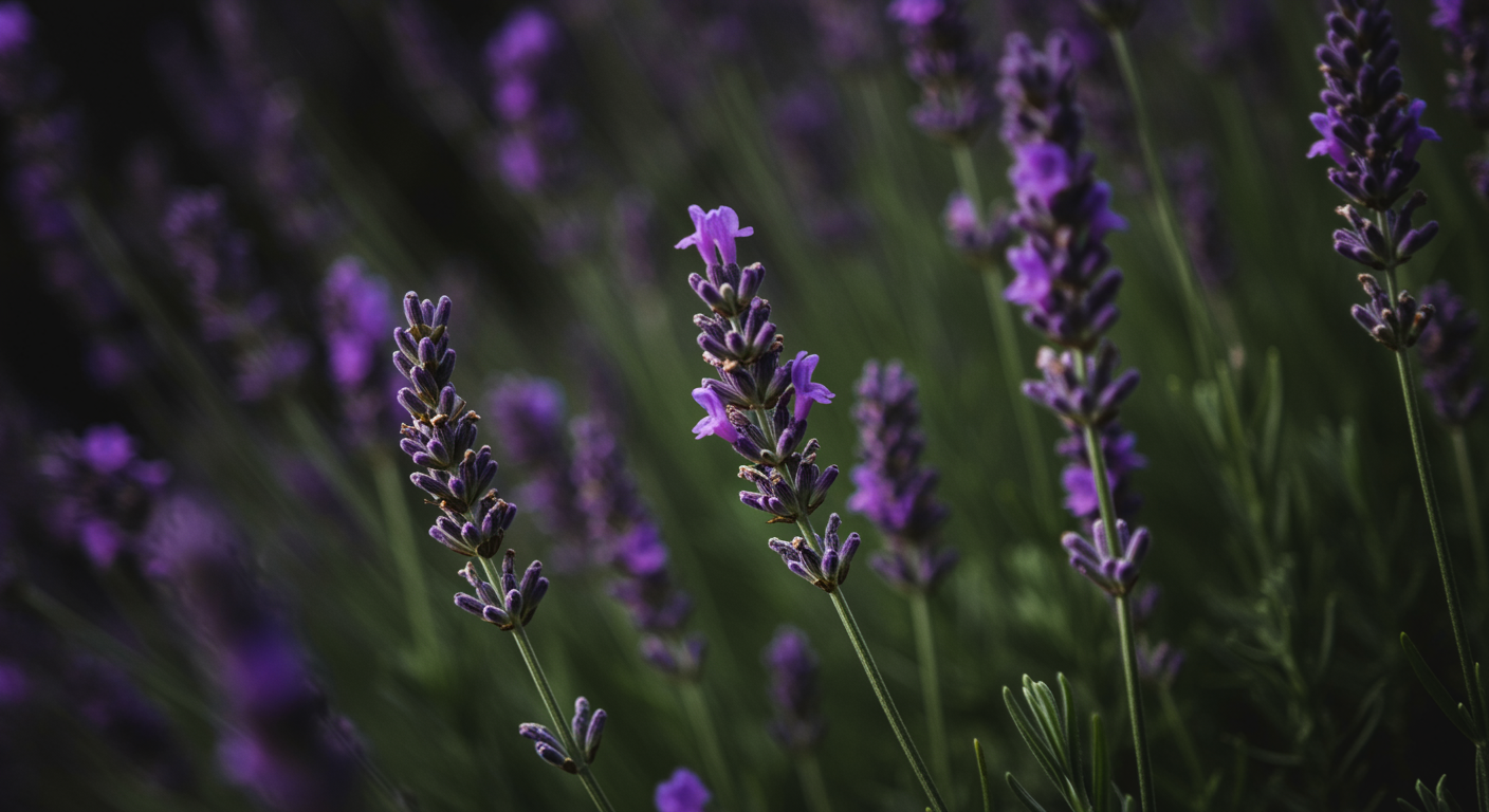 Lavender flowers in soft light