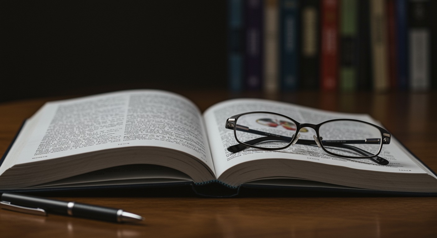 Medical textbook open to digestive system chapter with reading glasses on a study desk