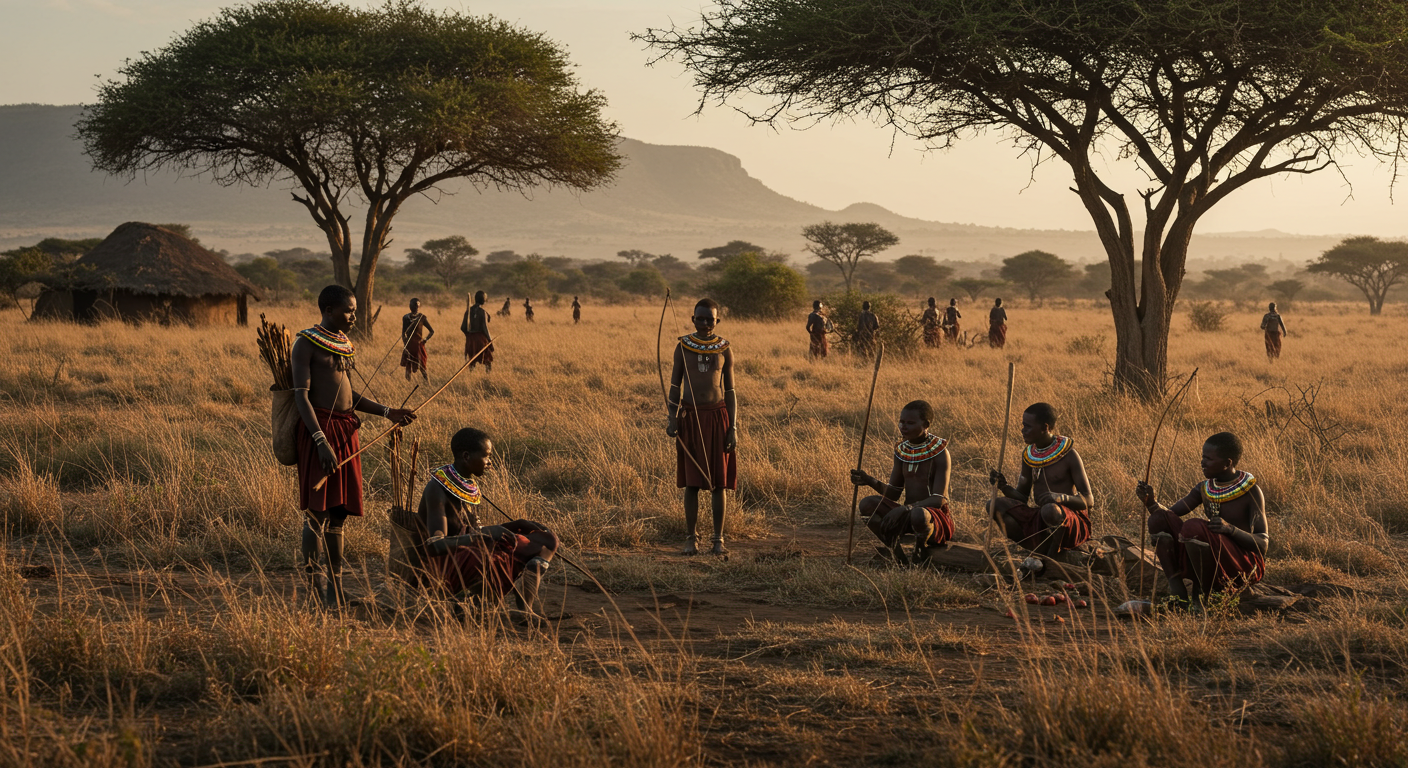 Maasai tribesman standing in sunlit savannah symbolizing natural vitamin D synthesis