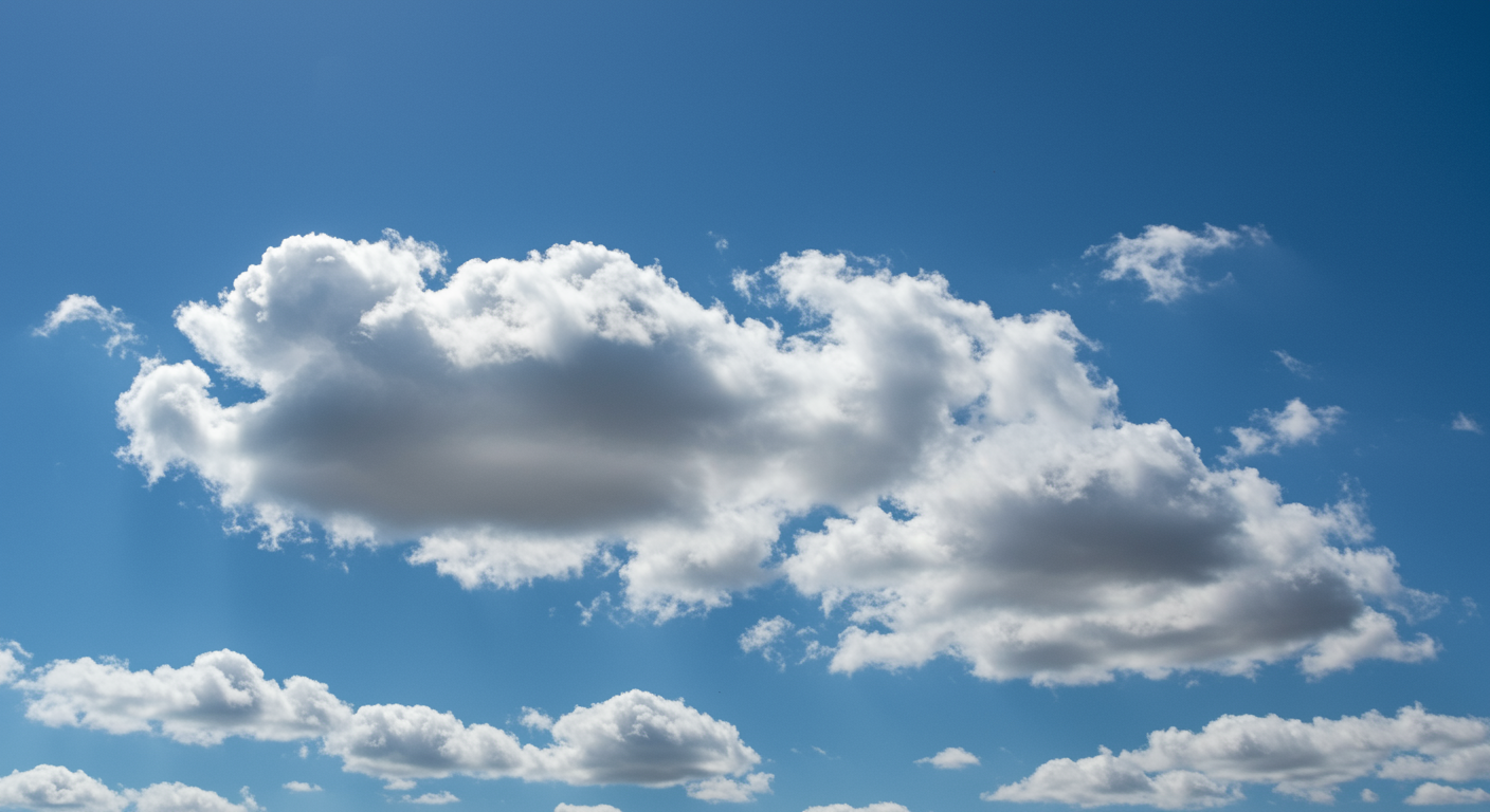 Blue sky with white clouds
