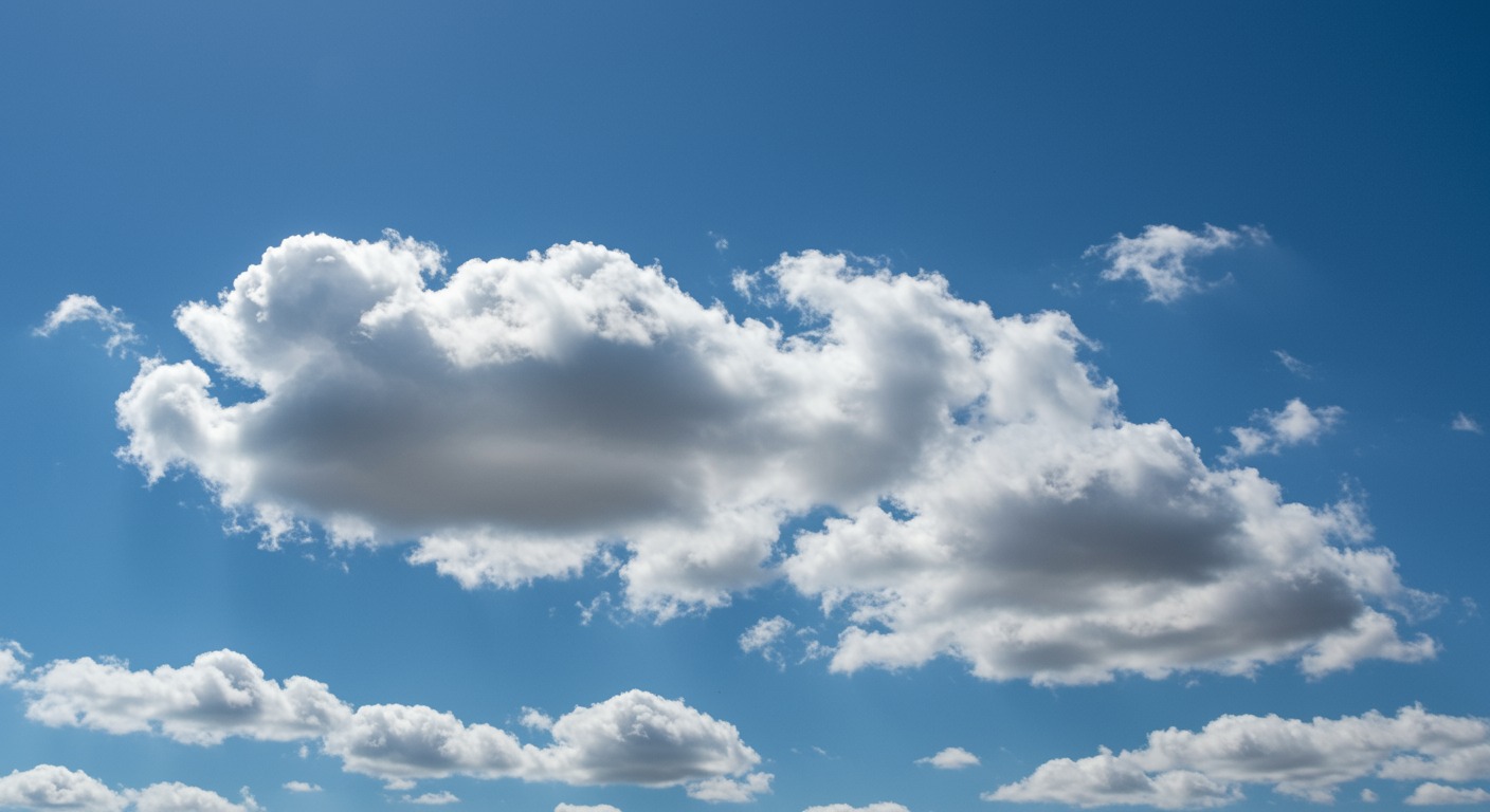 Blue sky with white clouds