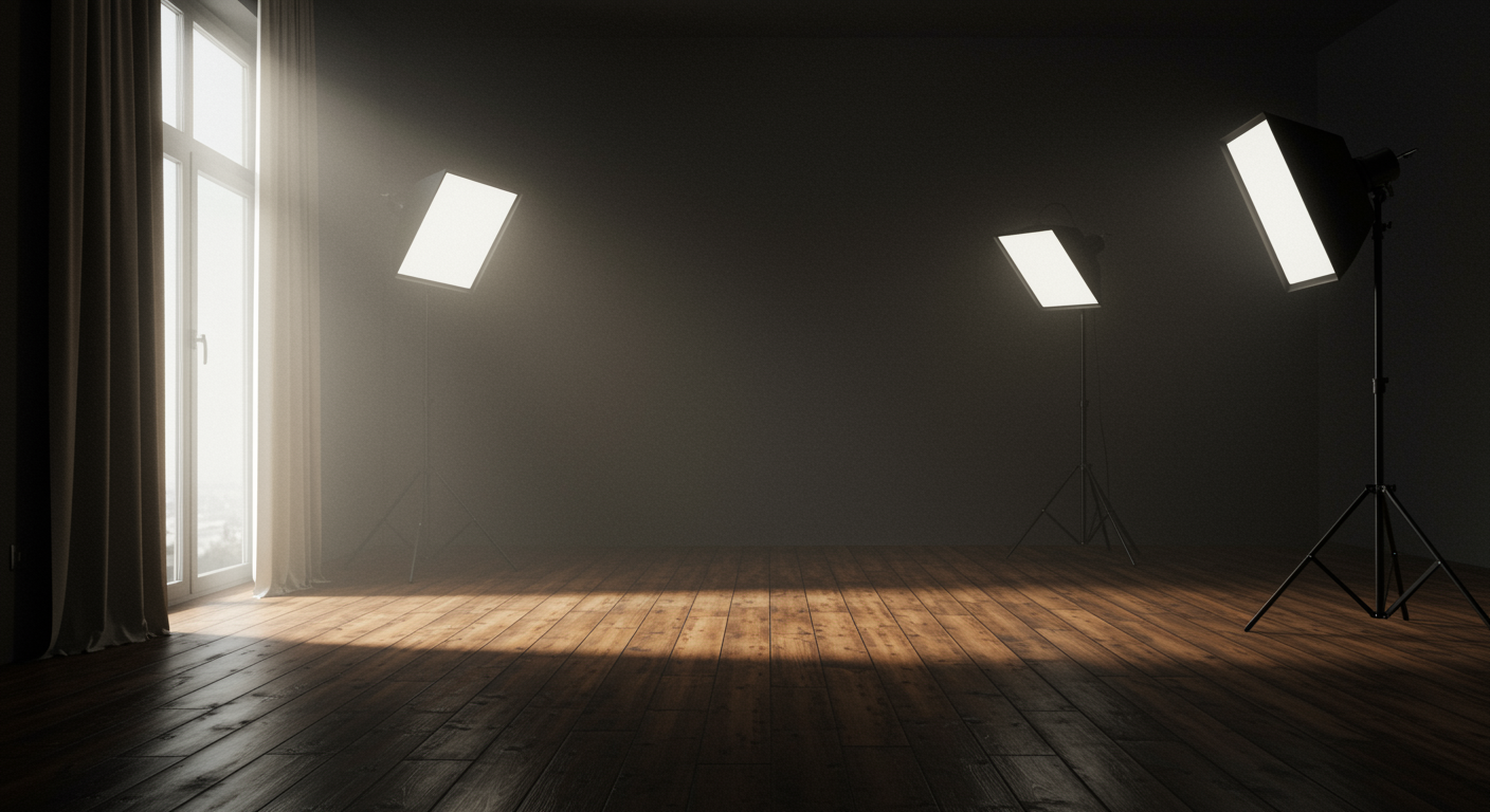 Bright room with wooden floor