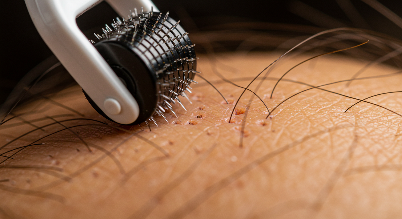 Microneedling therapy for hair regrowth in androgenetic alopecia