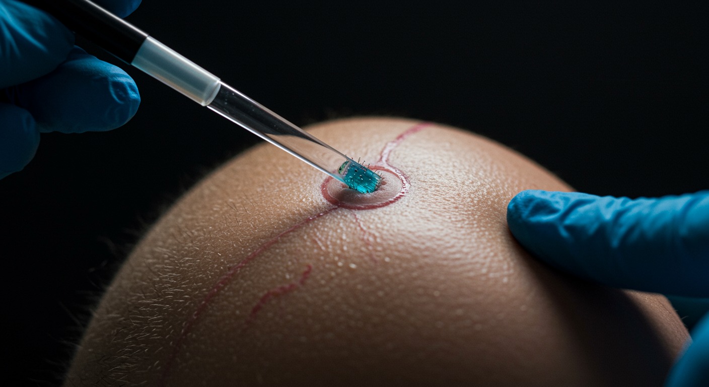 Microneedling therapy for hair regrowth in androgenetic alopecia