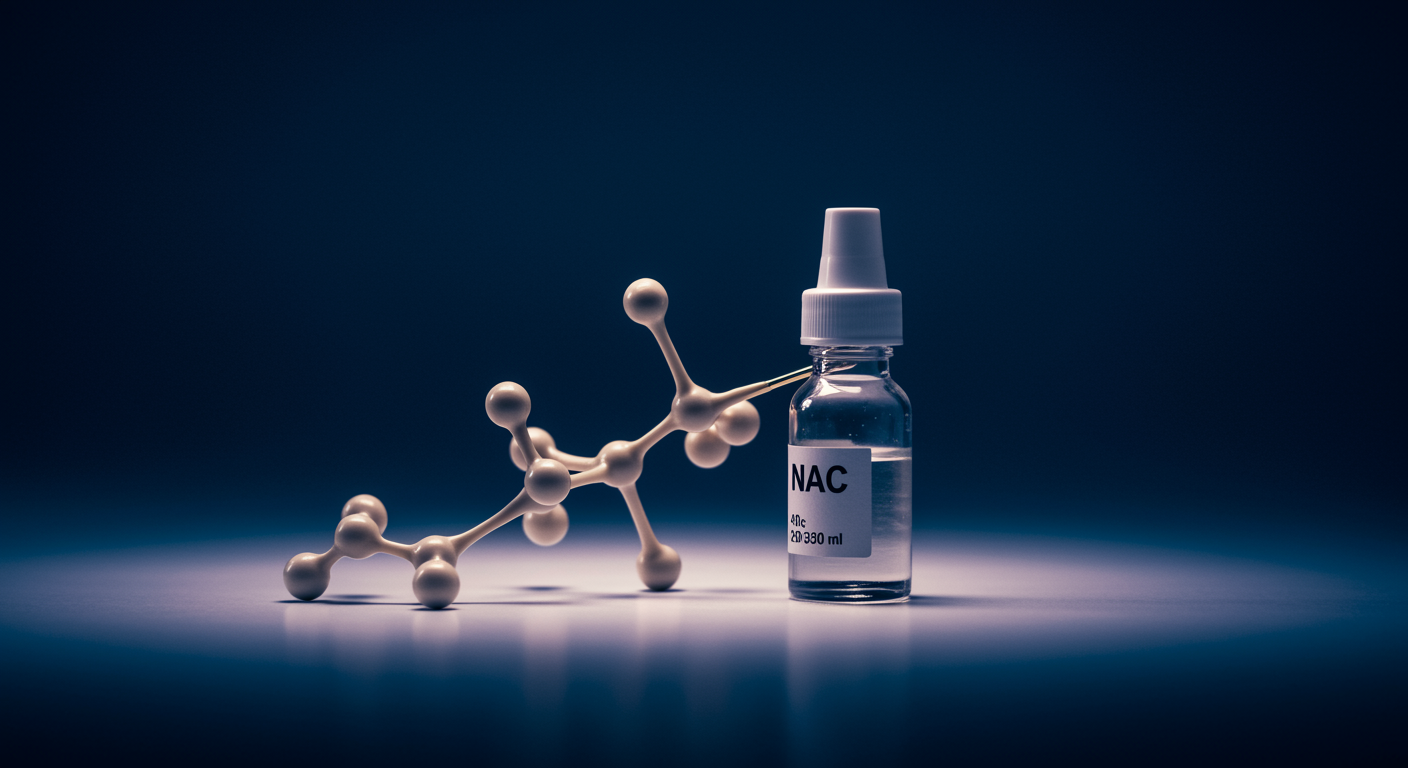 NAC molecular structure with clinical lighting