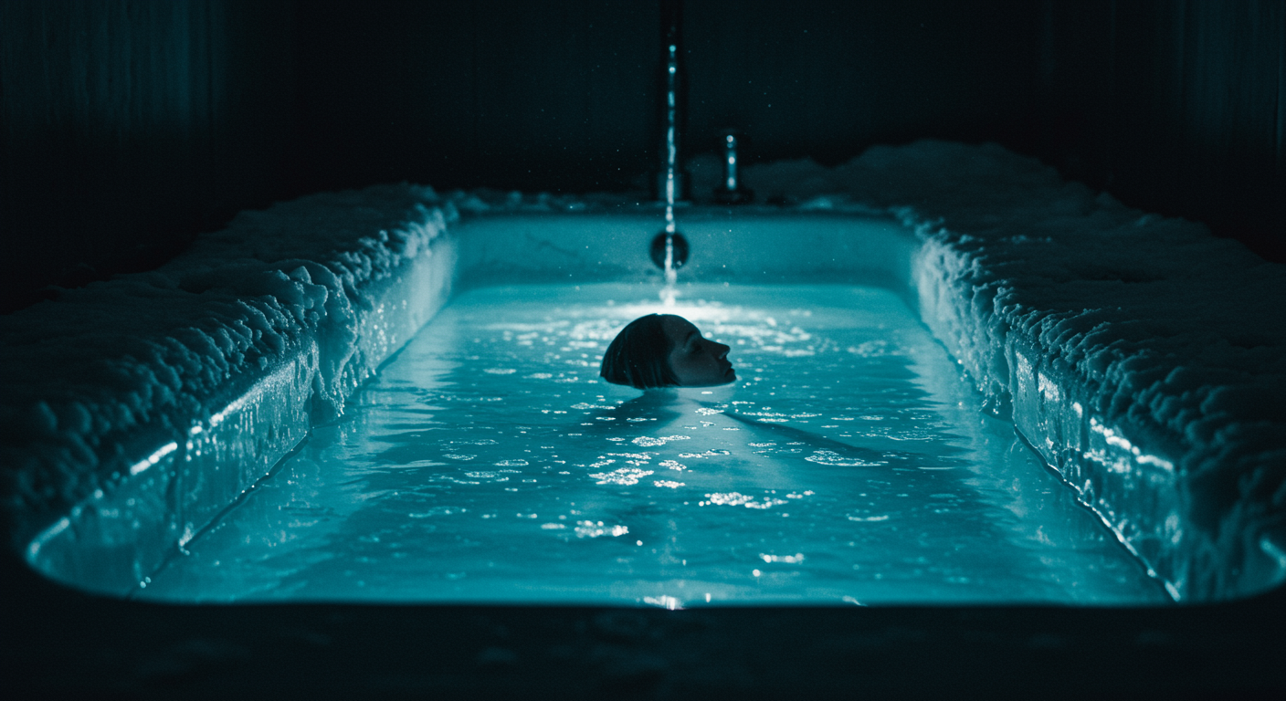 Ice bath with natural lighting