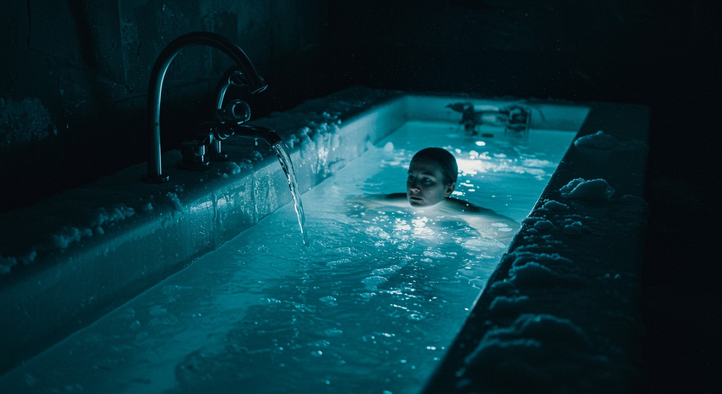 Ice bath with natural lighting