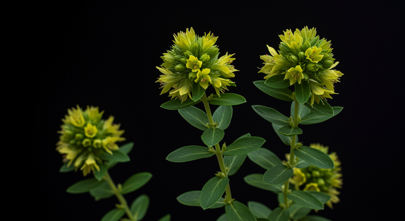 Rhodiola rosea plant with natural lighting