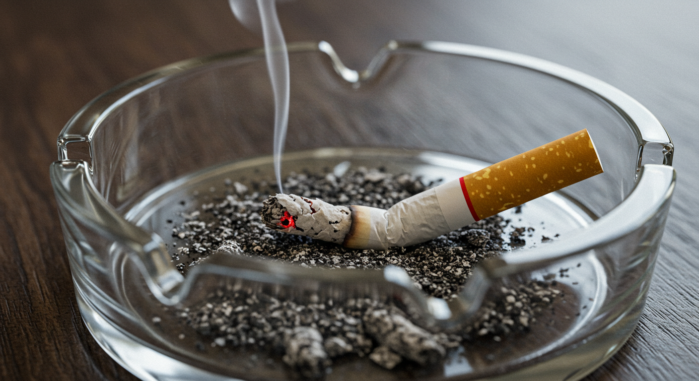 A human heart with arteries improving after smoking cessation