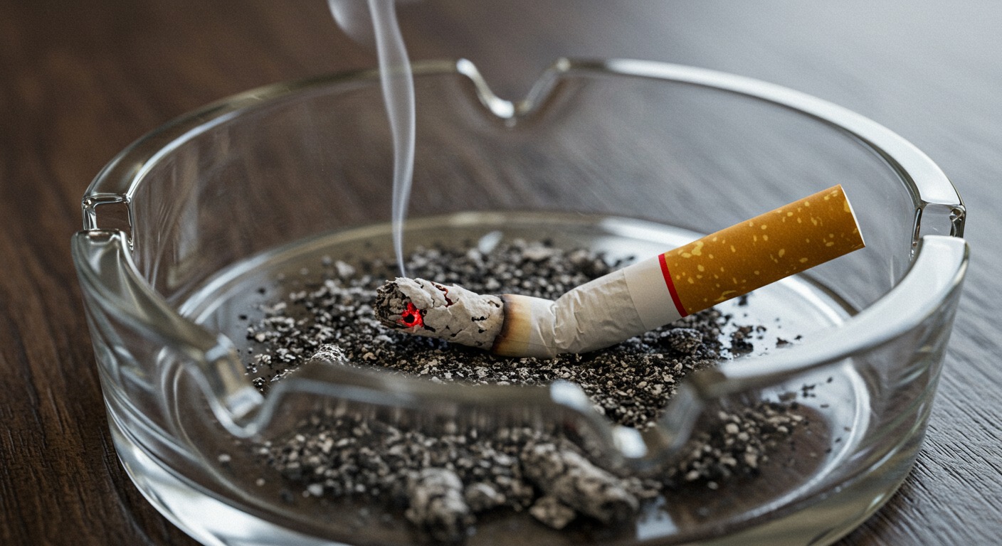 A human heart with arteries improving after smoking cessation