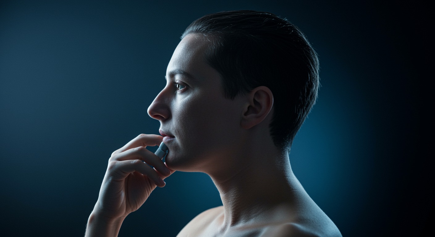 Photorealistic medical visualization showing tirzepatide treatment effects on sleep apnea and weight loss, with before/after comparison, soft pharmaceutical lighting, no text