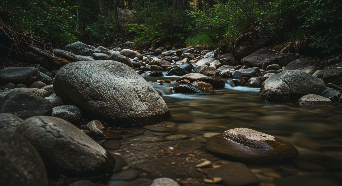 Stream with smooth rocks
